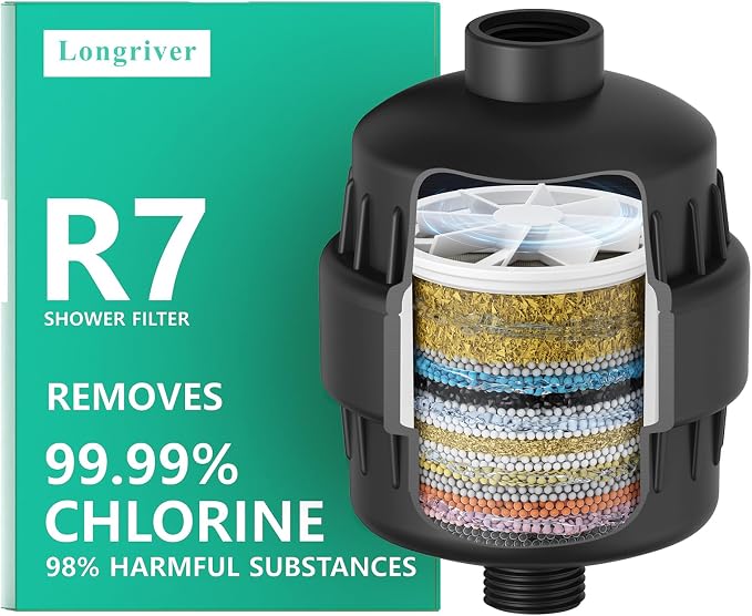 R7 Shower Filter High Put Shower Water Filter by DesignedforaSpa-LikeShower