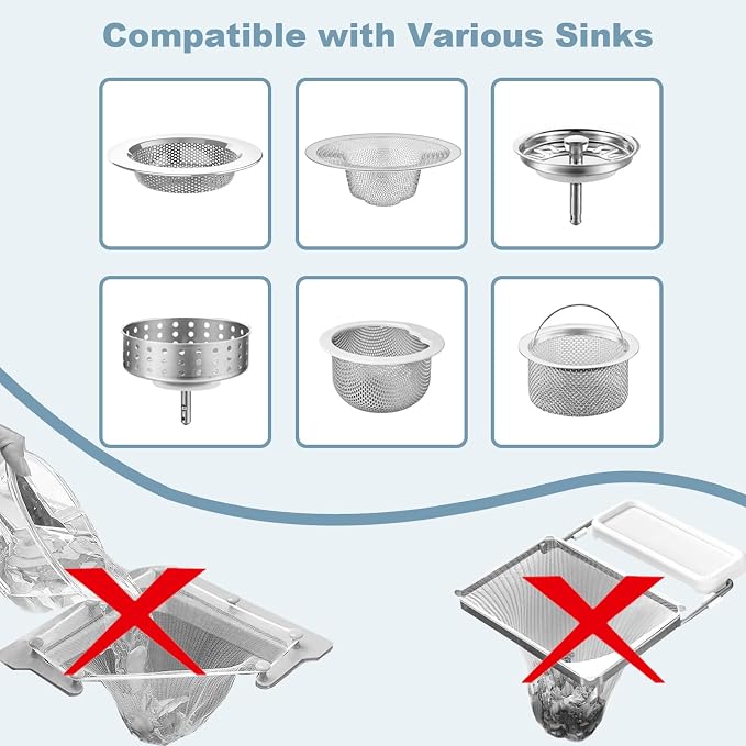 200 PCS Kitchen Mesh Sink Strainer, Disposable Sink Strainer Covers, Drain Nets - Image 4