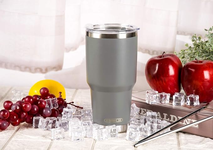 D·S 30oz Grey Tumbler Stainless Steel Insulated Travel Mug - Image 5