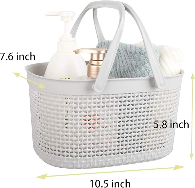 rejomiik Portable Shower Caddy Basket, Plastic Organizer Storage Tote - Image 4