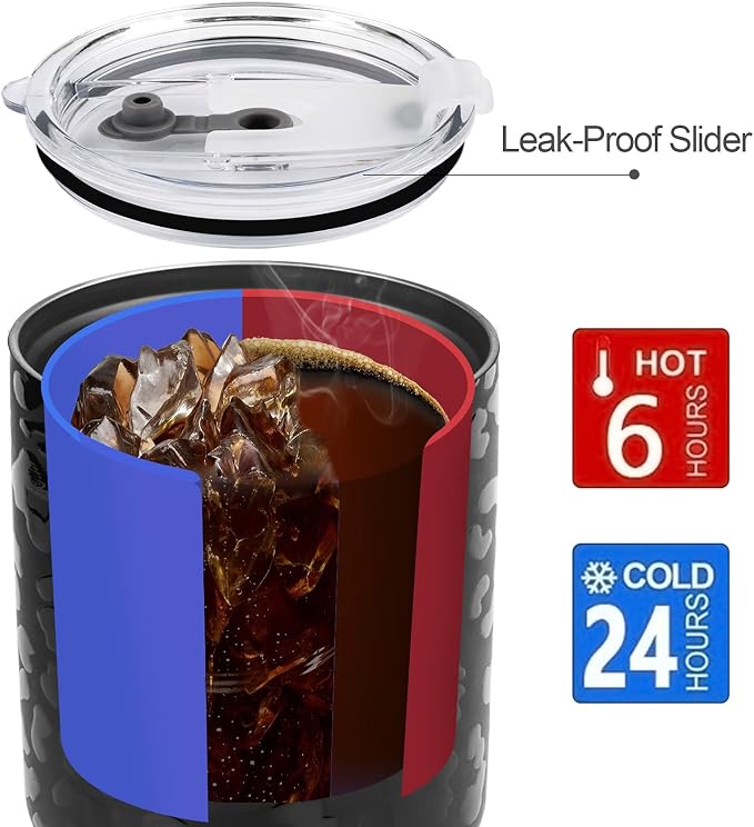 D·S 30oz Black Leopard Tumbler Stainless Steel Insulated Travel Mug - Image 4