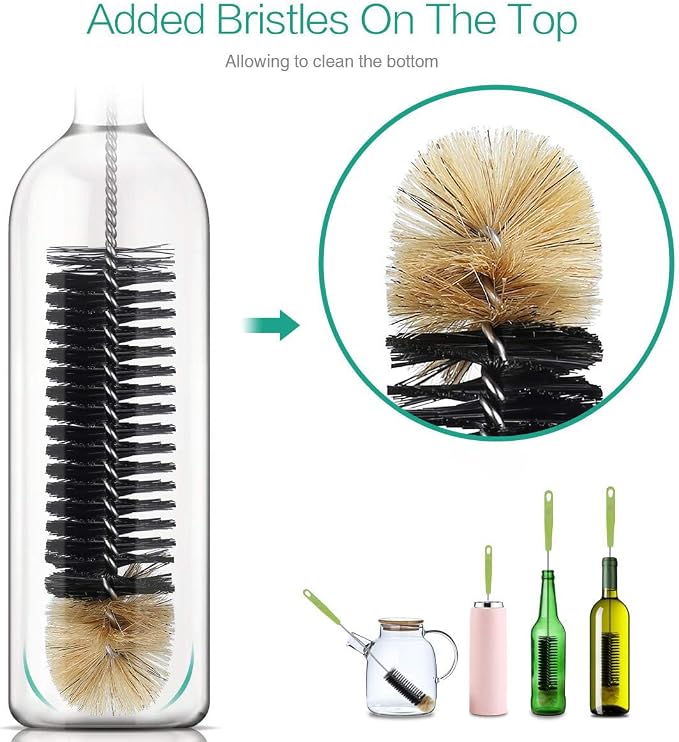 Long Bottle Cleaning Brush，Household Kitchen Cleaning Brush Set - Image 3