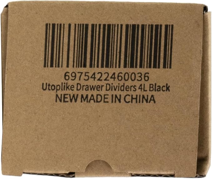 Utoplike 4 pcs Bamboo Kitchen Drawer Dividers Large, Adjustable Black Drawer - Image 12