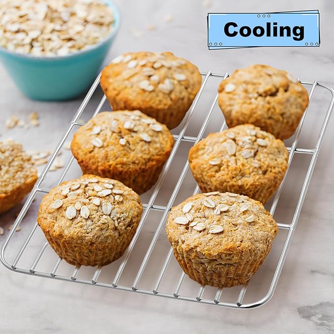 P&P CHEF Cooling Baking Rack Pack of 2, Stainless Steel Cooling Racks - Image 5
