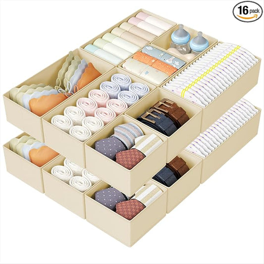 DIMJ Drawer Organizers Clothes, Fabric Closet Organizers and Storage, Shallow by DiMJ
