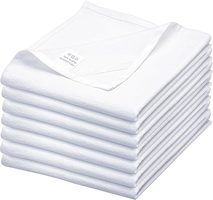 Flour Sack Towels| Tea Towel for Crafts| Kitchen Dish Cotton Blank Towel for by WHITEWRAP