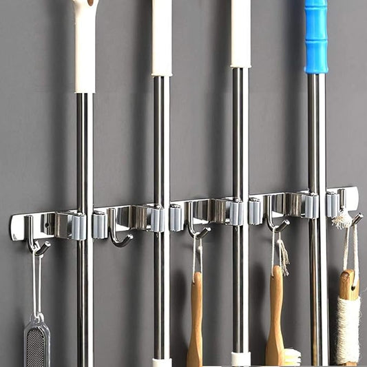 Broom Mop Holder Wall Mount Stainless Steel Tool Hanger Storage Organizer by Unknown