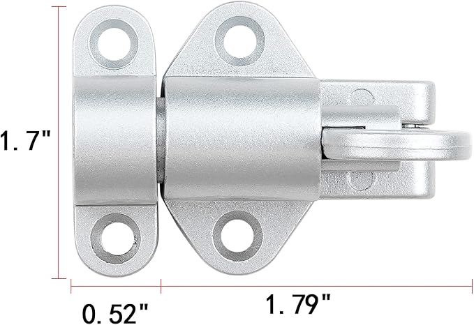 6 Packs Self-Closing Latches，Silver Gray Spring Door Lock，Resilient Bolt Latch - Image 2