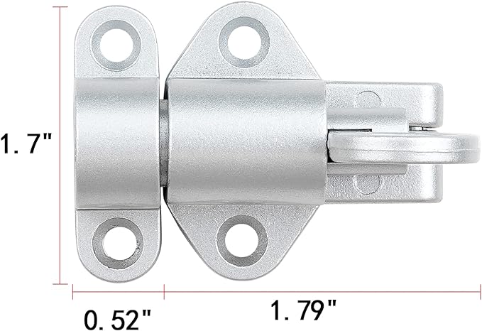 3 Packs Self-Closing Latches，Silver Gray Spring Door Lock，Resilient Bolt Latch - Image 2
