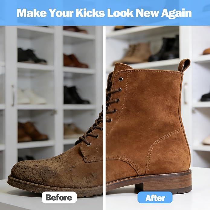 Suede Shoe Cleaner Kit - 200ml Professional Suede & Nubuck Cleaner - Waterless - Image 2