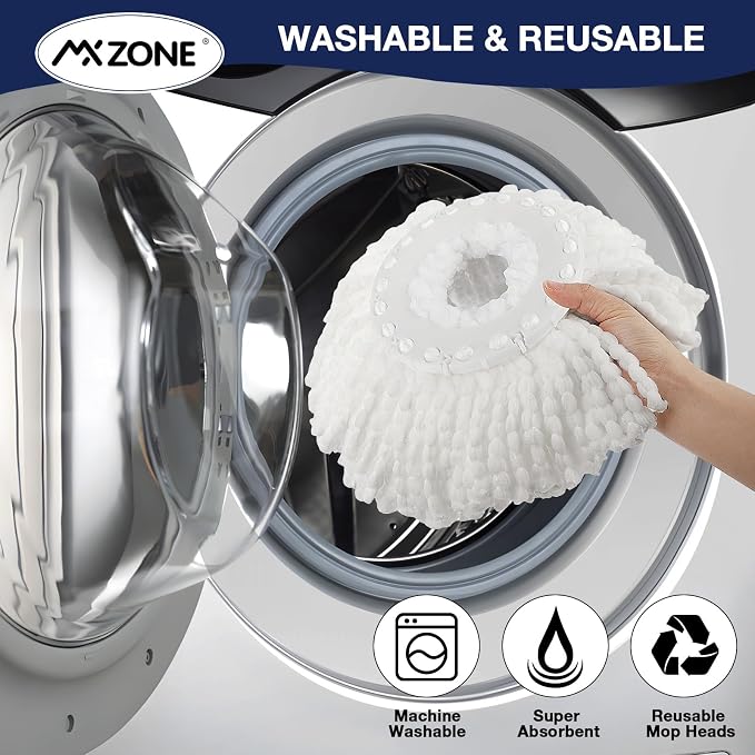Spin Mop Replacement Head for Hurricane 360° Spin Mop Systems, Microfiber Spin - Image 7