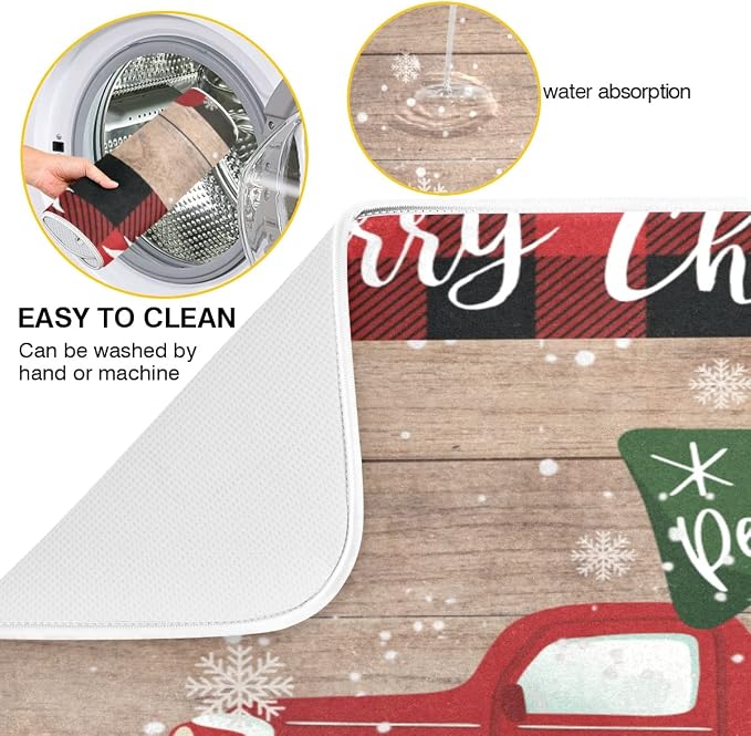 Christmas Dish Drying Mat 18 x 24 Inch - Image 2