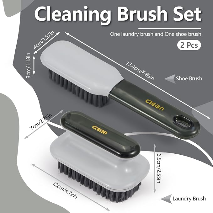 2Pcs Laundry Brush for Stains on Clothes, Household Scrub Brush, Soft Bristle - Image 2