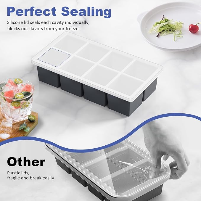 Large Ice Cube Trays for Whiskey: GGOW Big Silicone Ice Cube Trays 2Inch - Image 3