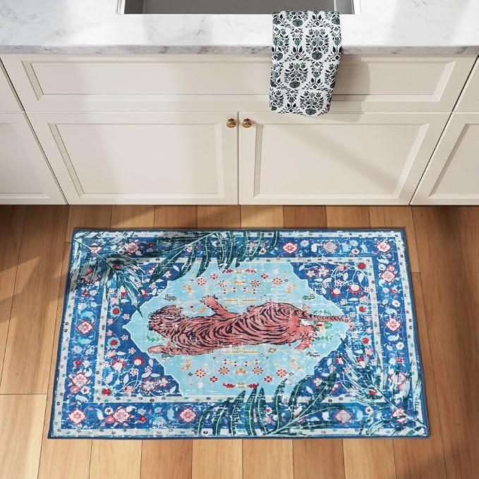 2x3 FT Leopard Rug for Living Room Vintage Animal Rug Aesthetic Rugs for Girls - Image 7