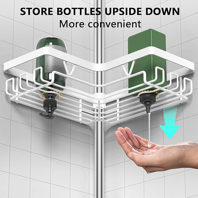 KEGII Corner Shower Caddy Tension Pole - Image 4