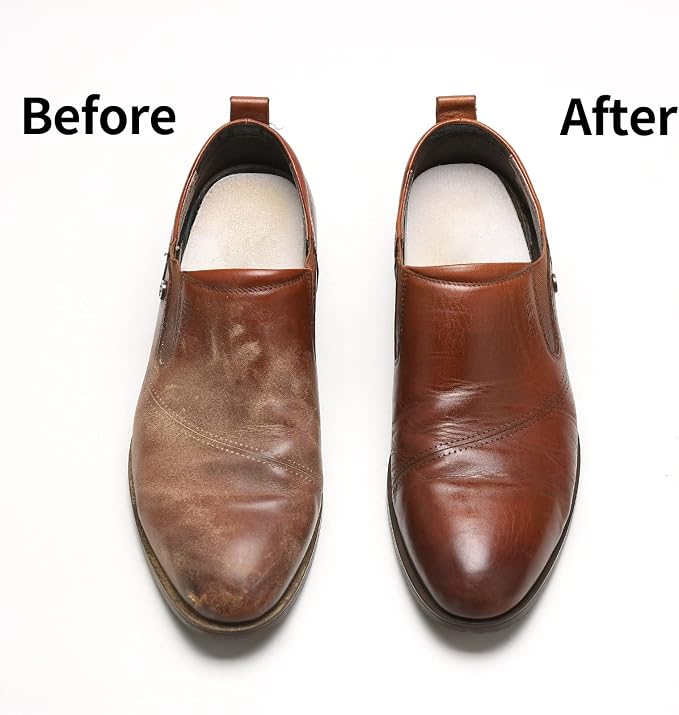 4-Piece Horsehair Shoe Brush Shine Kit, Shoe Polish Kit, Leather Shoes Boot - Image 5