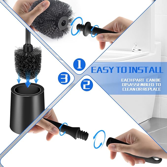Toilet Brush and Holder 3 Pack - Image 7