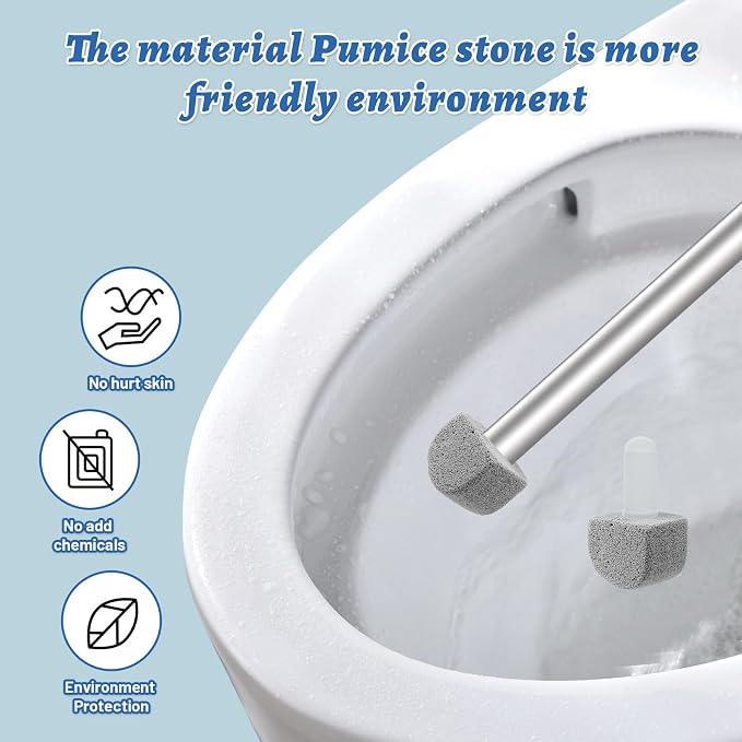 Pumice Stone Toilet Bowl Cleaner Toilet Deep Cleaning, Bathroom Cleaner Brush - Image 7