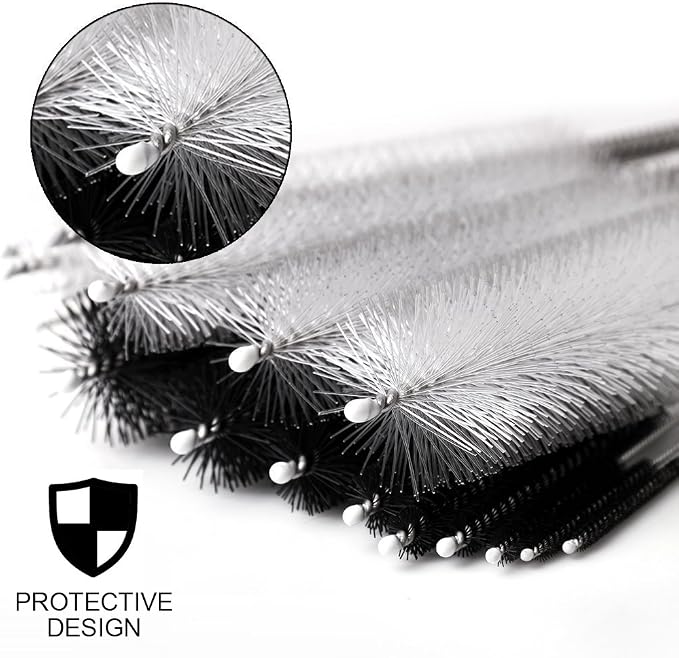 DiCUNO Straw Cleaning Brushes Set, 8 Inch Nylon Tube Brushes, Different Sizes - Image 2