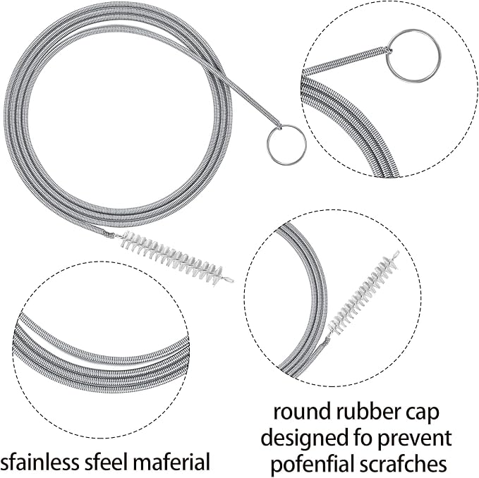 Extra Long Pipe Tube Cleaner Fridge Drain Pipe Dredging Tool Flexible Drain - Image 3