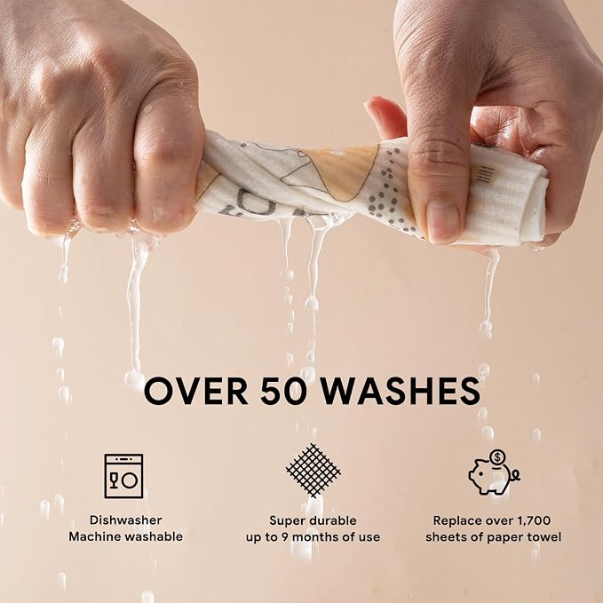 RECYCO Swedish Dishcloths for Kitchen | 6 Pack Kitchens Love Washable Dish Rags - Image 5