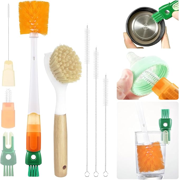 XYFuuee 5 Pack Dish Bottle Brush Set by Transformyouroutdoorspace