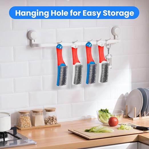 4 Pack Wire Brush for Rust Removal & Paint Removal, Heavy Duty Stainless Steel - Image 7