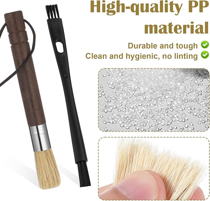 2 Pack Espresso Machine Brush Cleaner Tool Coffee Grinder Cleaning Brush - Image 7