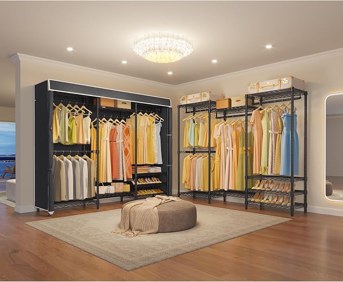 VIPEK V5C Heavy Duty Covered Clothes Rack Portable Closet Rack, Adjustable - Image 2