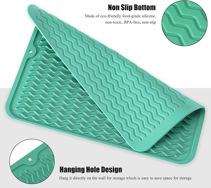 Large 24" x 18" Silicone Dish Drying Mat - Image 4