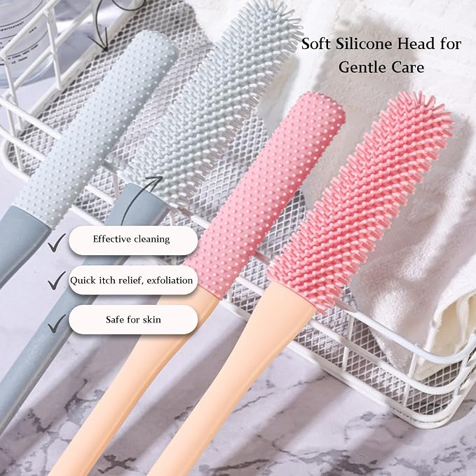 Toe Cleaning Brush with 15.7" Long Handle, Foot Scrubber in Shower, No Bending - Image 6
