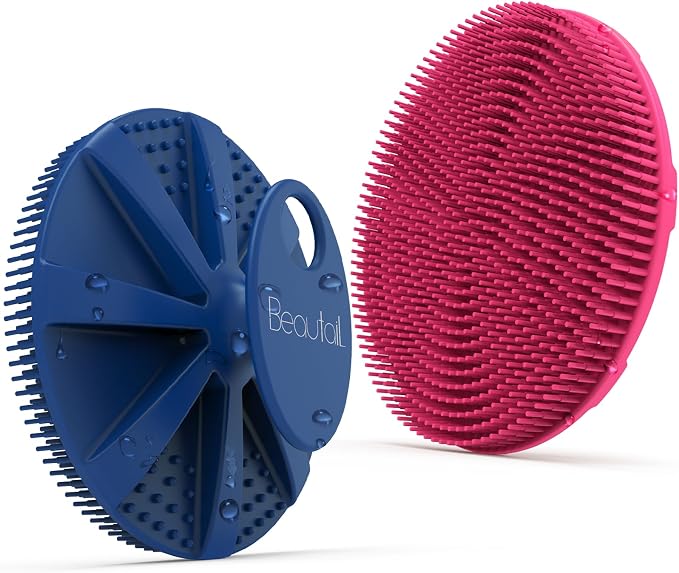 Silicone Body Scrubber 2 Pack, BEAUTAIL Shower Bath Scrubber, More Hygienic by BEAUTAIL