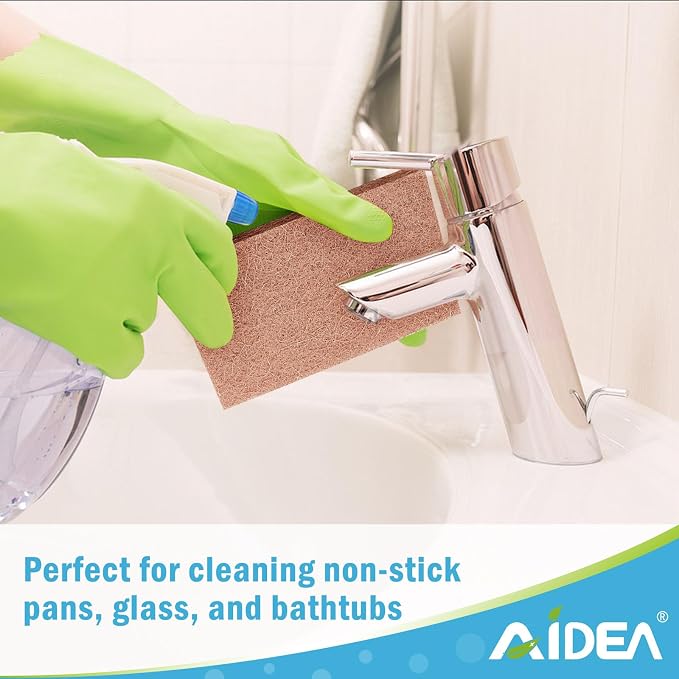 AIDEA Non-Scratch Natural Scouring Pads, Dish Scrubber Pads - Image 4