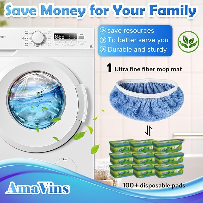 8 Pack Reusable Microfiber Mop Pads Compatible - Image 4