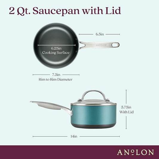 Anolon Achieve Hard Anodized Nonstick Sauce Pan - Image 2