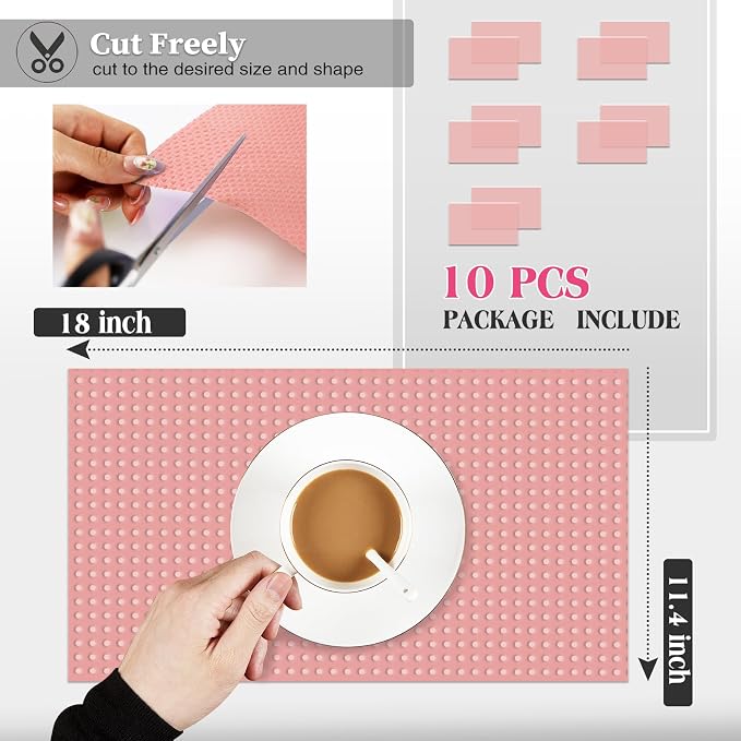 10Pcs Refrigerator Liners, Washable Fridge Liner Shelf Mats Refrigerator Pads - Image 2