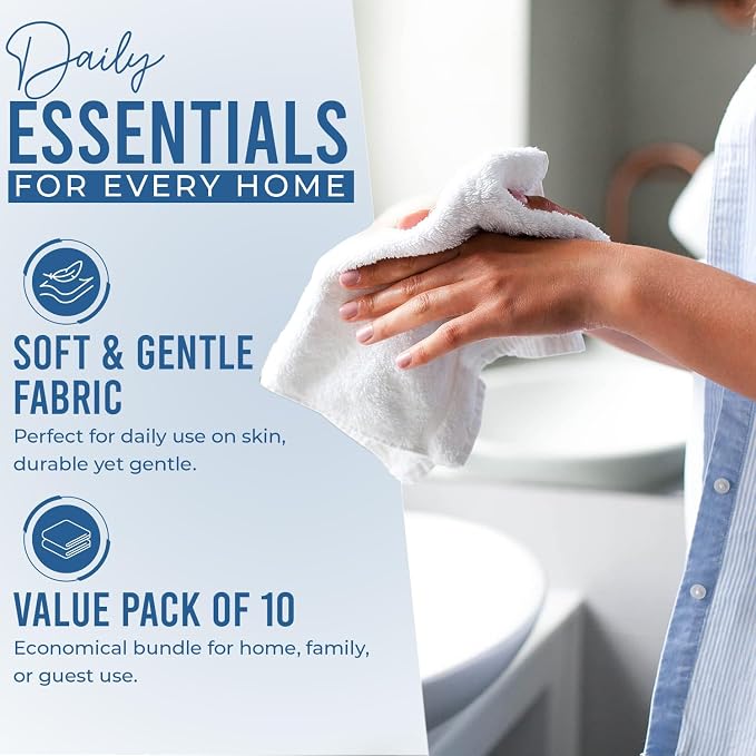 DAN RIVER 10 Pack Wash Cloths for Showering - Image 6