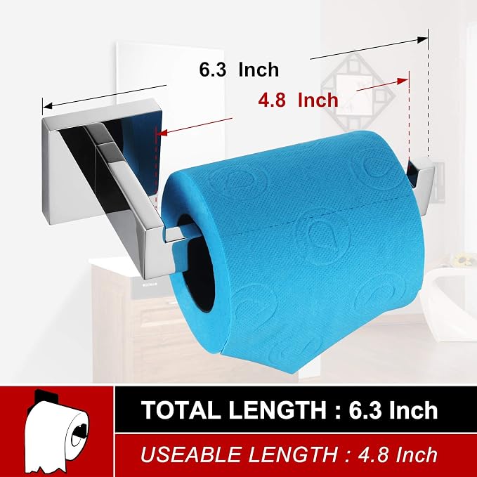 KOKOSIRI Toilet Paper Holder Chrome Toilet Roll Holder - Image 3