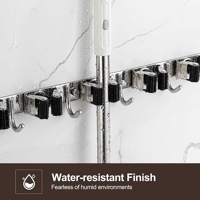 2 Pack Broom Holder Wall Mount, Stainless Steel Broom Hanger Wall Mount - Image 3
