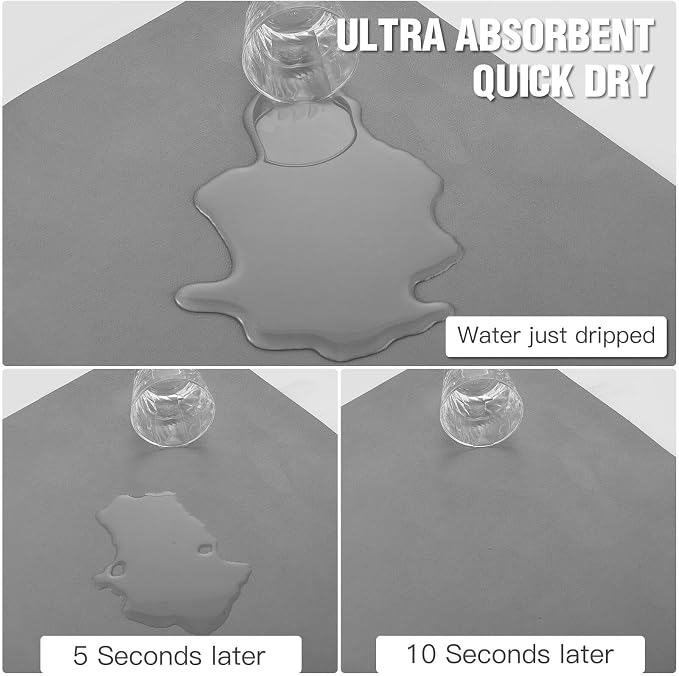 Dish Drying Mat for Kitchen Counter Super Absorbent Drainer Mats - Image 3