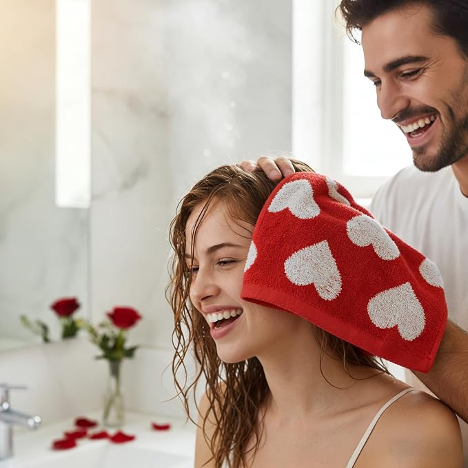 Frienda 4 Pcs Valentine's Day Hand Towels - Image 4