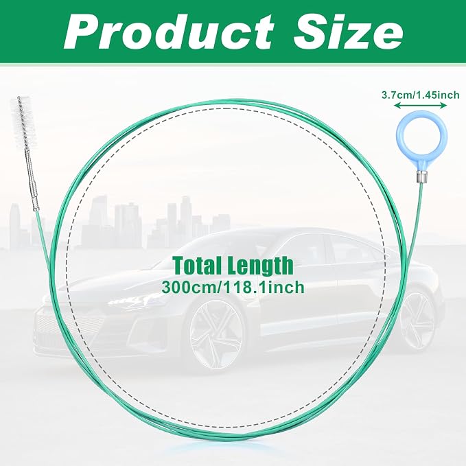 Auto Sunroof Drain Cleaning Tool, 118Inch Long Pipe Cleaner - Image 2