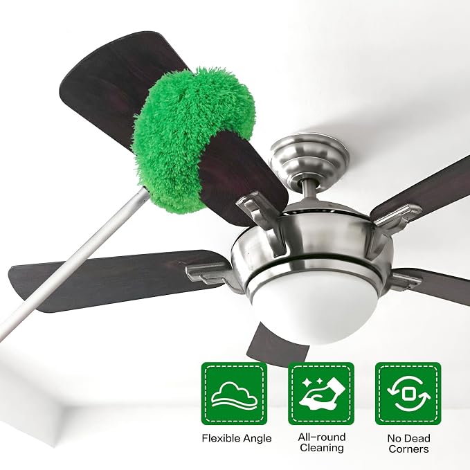 Ceiling Fan Cleaner Duster Reusable Microfiber Ceiling Fan Blade Cleaner - Image 2