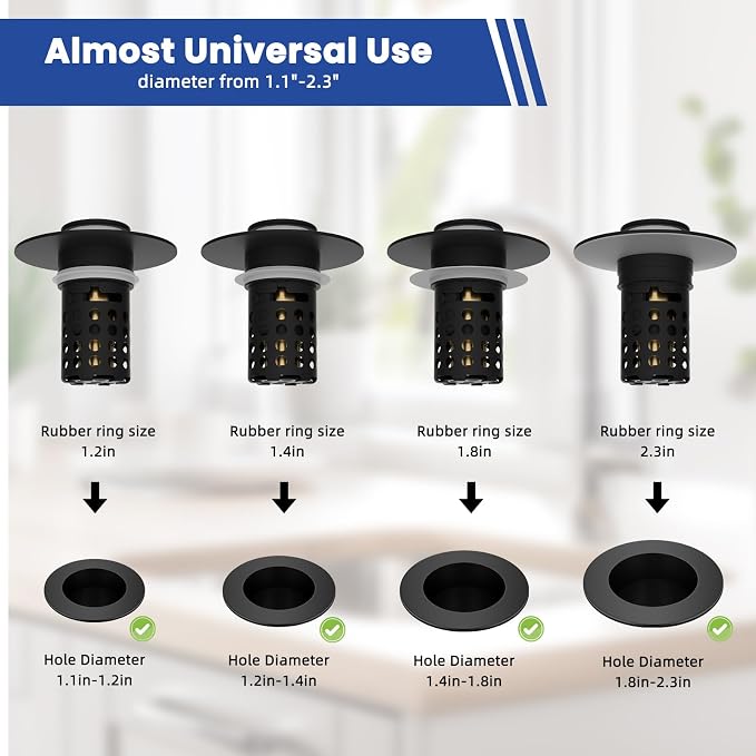 Universal Bathroom Sink Drain Strainer Hair Catcher Upgraded - Image 5