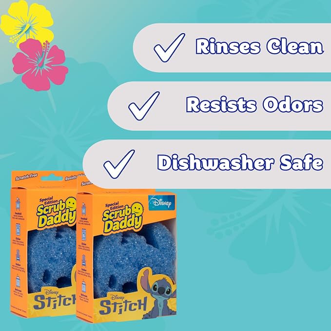 Scrub Daddy Disney Stitch Dish Sponge Twin Pack, Smiley Face Sponges - Image 5