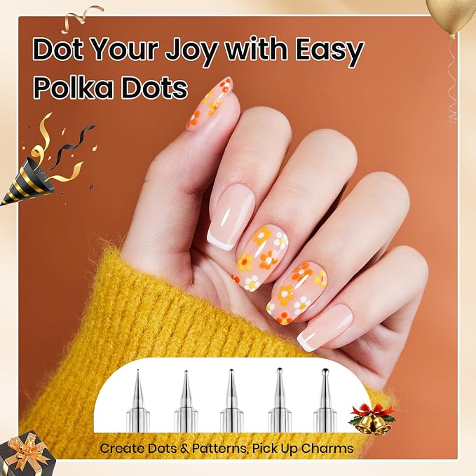 Beetles Nail Art Brushes 8pcs – Crystal Nail Art Tools 5pcs Double-headed Nails - Image 2