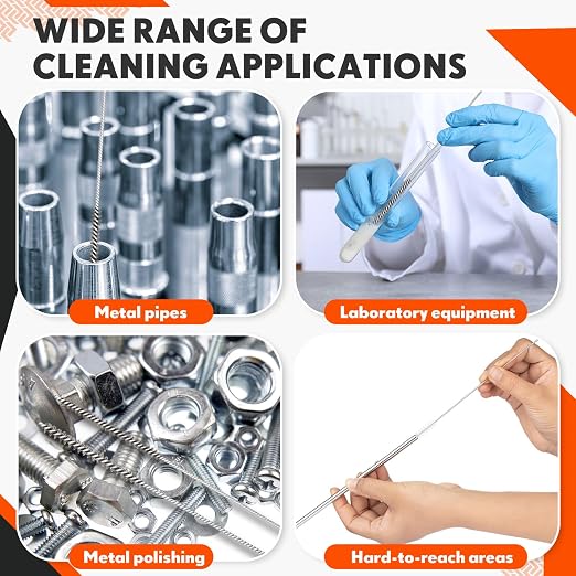 10 Pcs Wire Tube Brushes Bulk for Cleaning Pipe Tube Brass Stainless Steel - Image 6