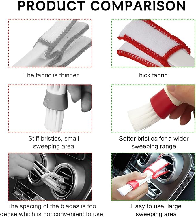 2 PCS Mini Duster for Car Air Vent, Double Ended Automotive Air Vent Microfiber - Image 5