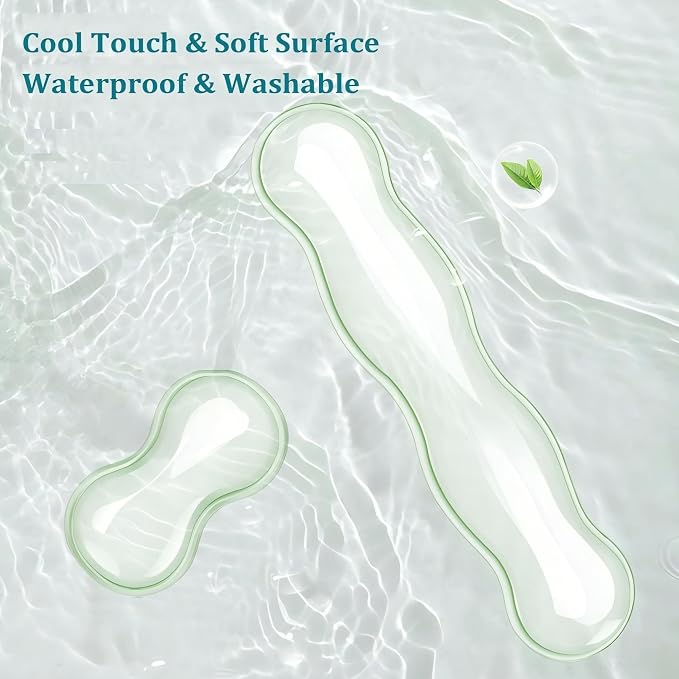 Gel Keyboard Wrist Rest Set, Ergonomic Keyboard Mouse Wrist Rest - Image 5